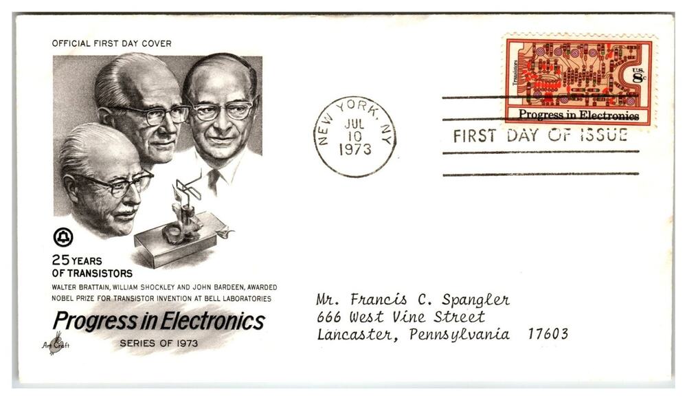 Scott #1493 Progress in Electronics 1973 First Day Cover FDC Artcraft